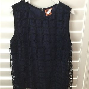 Beautiful Tory Burch Navy & Black Tunic, size 14